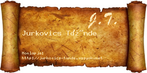 Jurkovics Tünde névjegykártya