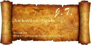 Jurkovics Tünde névjegykártya