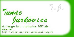 tunde jurkovics business card